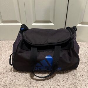 Adidas Black Duffel Bag with Blue Logo